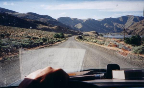 approaching the Oregon Trail's Farewell Bend on the Snake